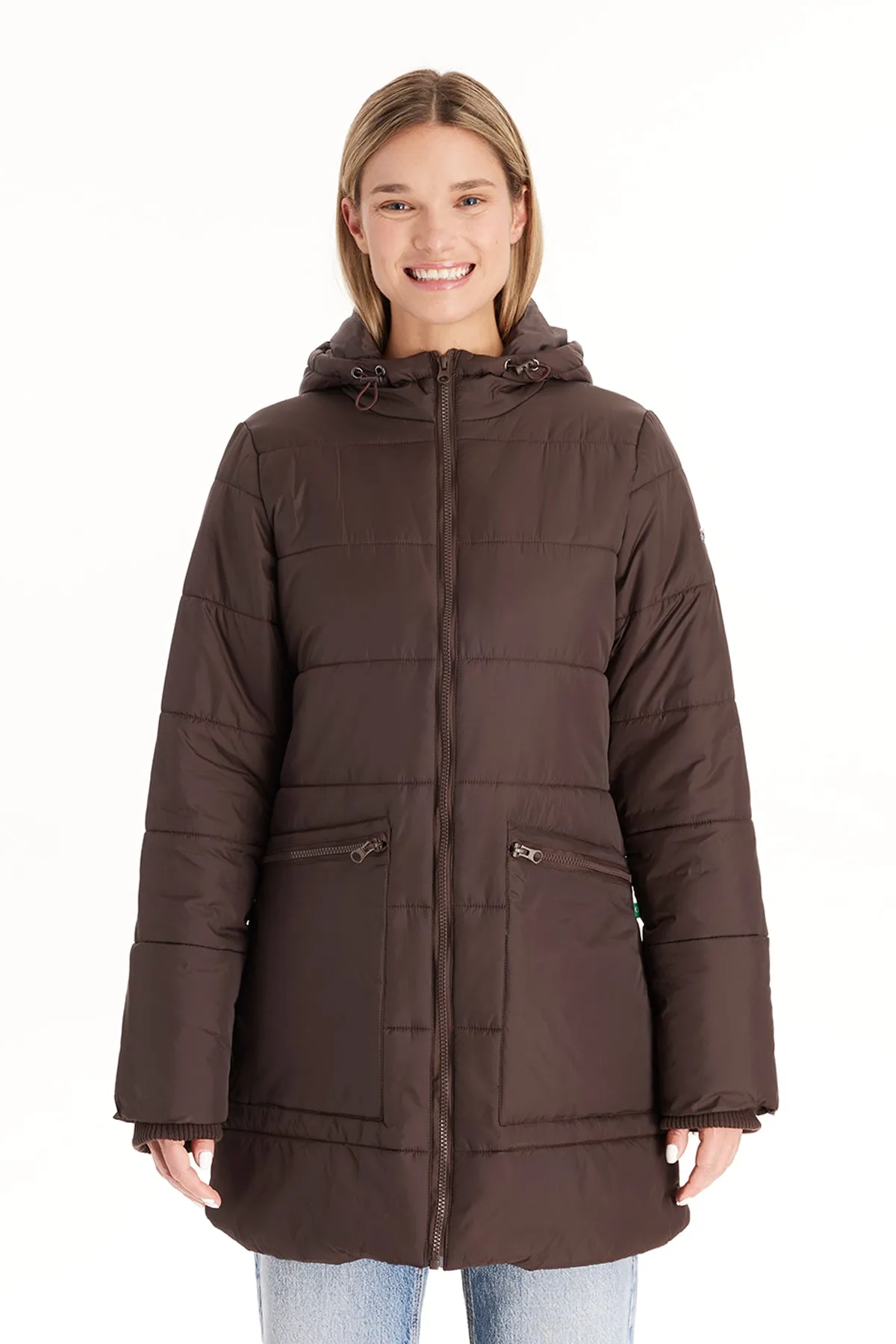 Quilted Hybrid Puffer Coat