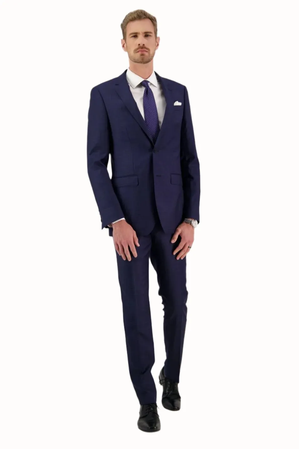 Savile Row Abram Pure Wool Navy Check Suit Set