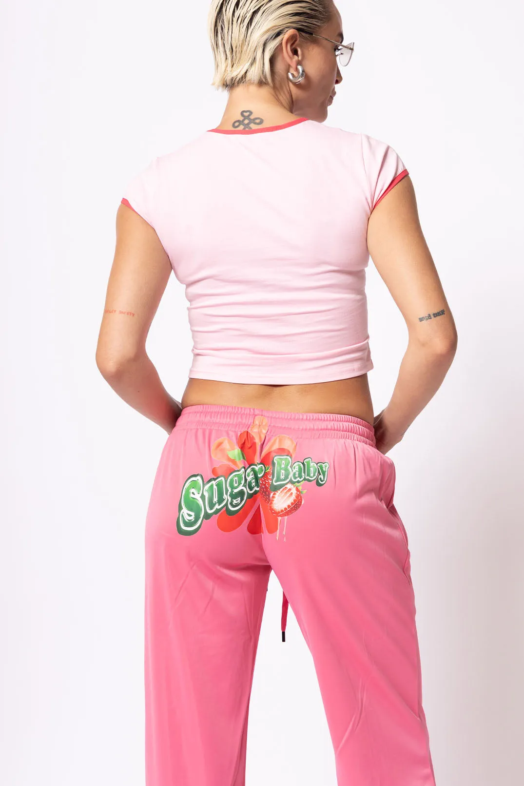 Sugar Baby Hot Pink Retro Tracksuit Lounge Pants