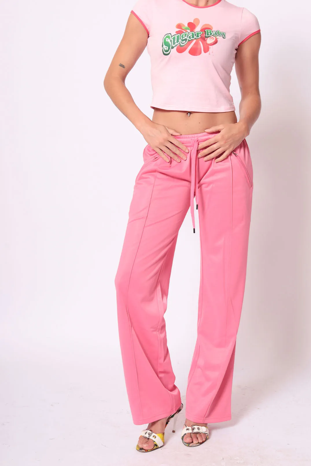 Sugar Baby Hot Pink Retro Tracksuit Lounge Pants