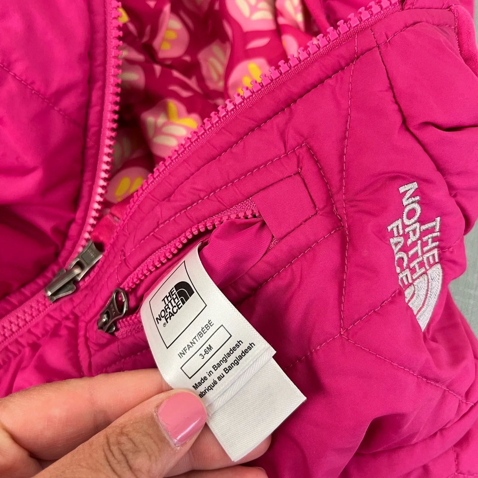 The North Face Girls Reversible Perrito Jacket 3-6 Months