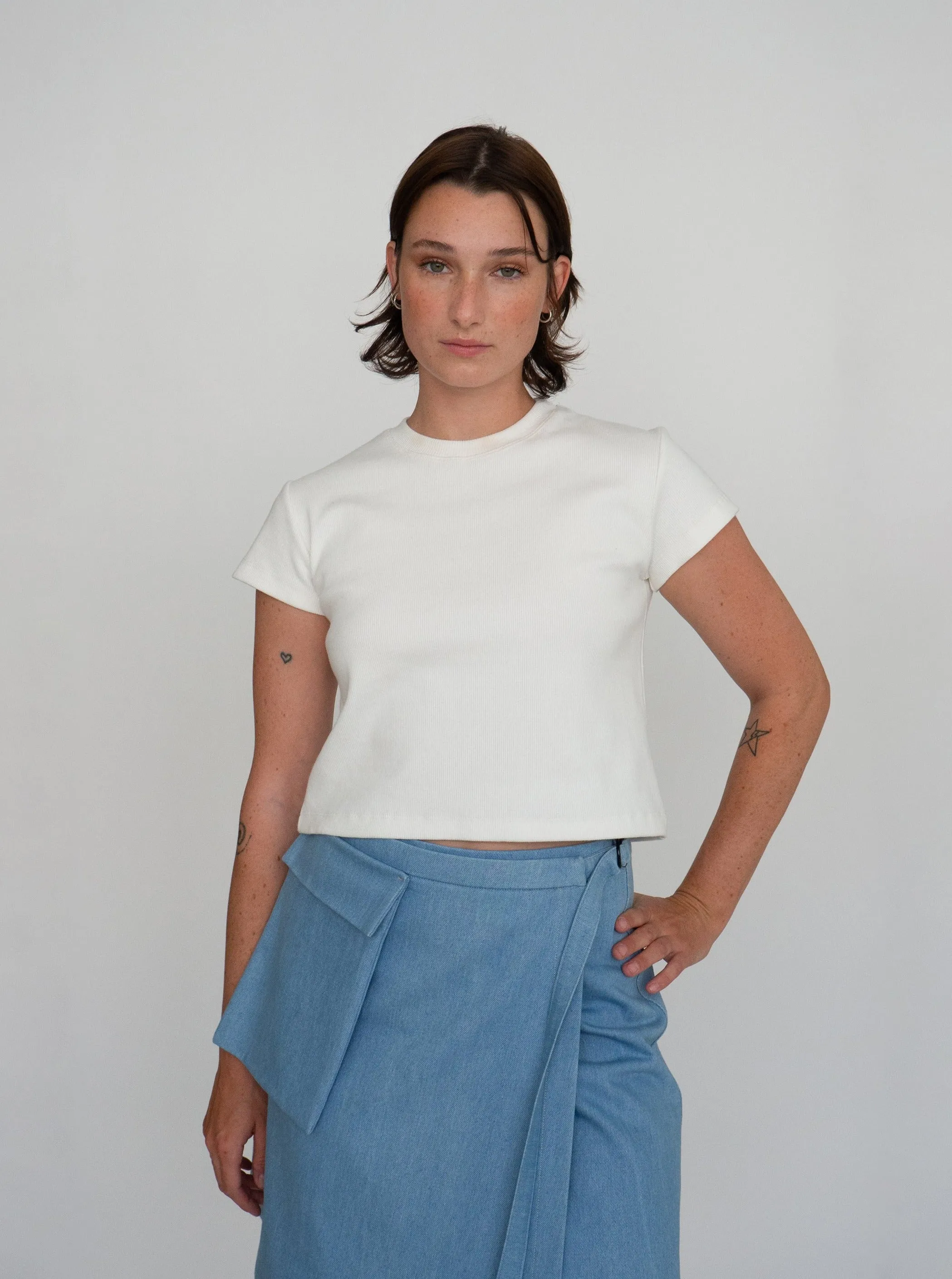 TOLEDO blue denim skirt