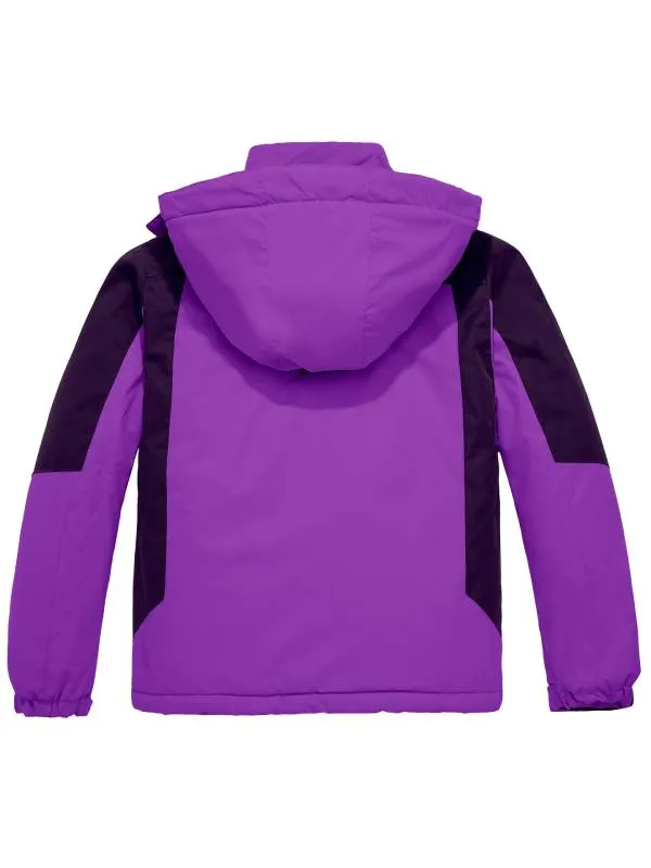 ZSHOW Girls' Waterproof Ski Jacket Fleece Raincoats